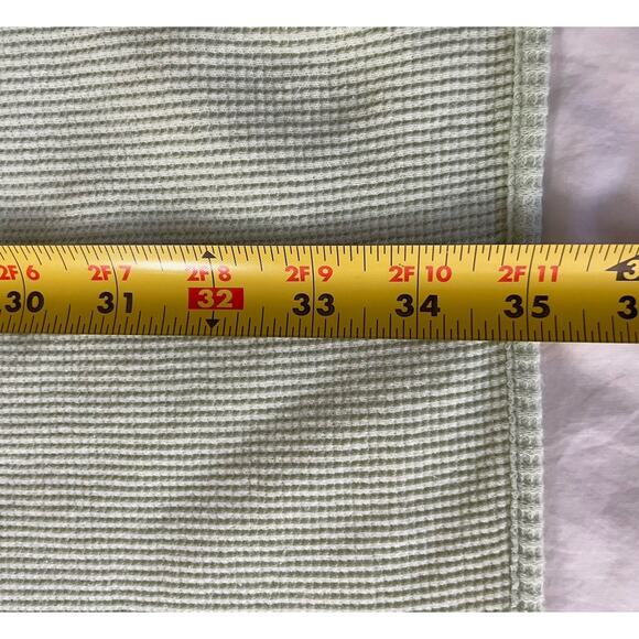 Circo Target Green Thermal Waffle Weave Knit Baby Blanket Cat Mouse *READ* - Picture 11 of 12